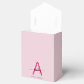 Ballotins Monogramme élégant rose chaud moderne (Ouvert)