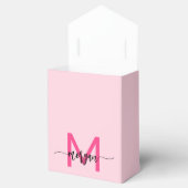 Ballotins Monogramme élégant rose chaud moderne (Ouvert)