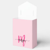 Ballotins Monogramme élégant rose chaud moderne (Ouvert)