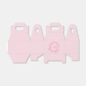 Ballotins Monogramme élégant rose chaud moderne (Déplié)