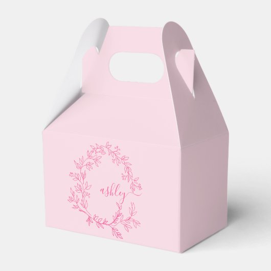 Ballotins Monogramme élégant rose chaud moderne (Verso)