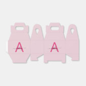 Ballotins Monogramme élégant rose chaud moderne (Déplié)