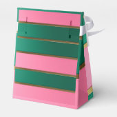 Ballotins Monogramme élégant rose et vert (Arrière)
