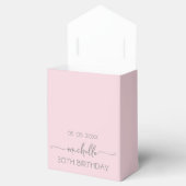 Ballotins Monogramme en argent rose pâle Script 30e annivers (Ouvert)