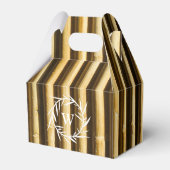 Ballotins Monogramme en bambou rustique Lignes verticales Mo (Arrière)