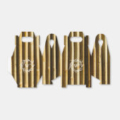 Ballotins Monogramme en bambou rustique Lignes verticales Mo (Déplié)