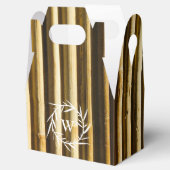 Ballotins Monogramme en bambou rustique Lignes verticales Mo (Ouvert)