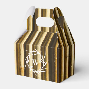 Ballotins Monogramme en bambou rustique Lignes verticales Mo