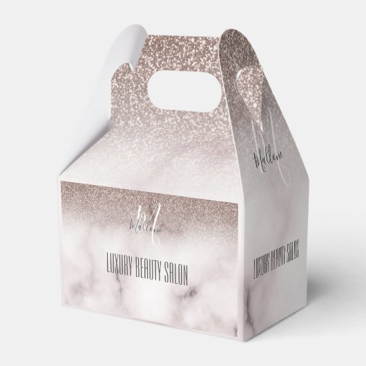 Ballotins Monogramme en marbre de Parties scintillant violet (Arrière)