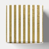 Ballotins Monogramme et initiale rayés à huile blanche et or (Haut)