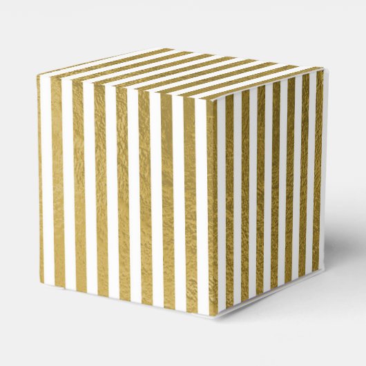 Ballotins Monogramme et initiale rayés à huile blanche et or (Arrière)