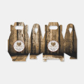 Ballotins Monogramme, Fête de mariage rustique personnalisée (Déplié)