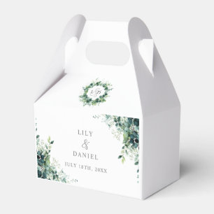 Ballotins Monogramme Floral de Verdure d'Eucalyptus Rustique