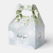 Ballotins Monogramme Floral Verdure Mariage hivernal (Arrière)