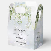 Ballotins Monogramme Floral Verdure Mariage hivernal (Ouvert)