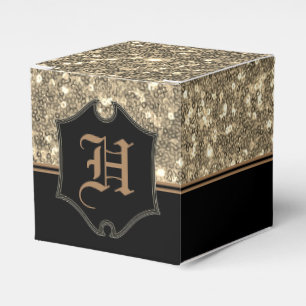 Ballotins Monogramme Gold Sparkle Faux Parties scintillant C
