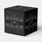 Ballotins Monogramme gothique orné noir et argent (Arrière)