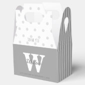 Ballotins Monogramme Gris Pois rayures Gable Ballotin (Ouvert)