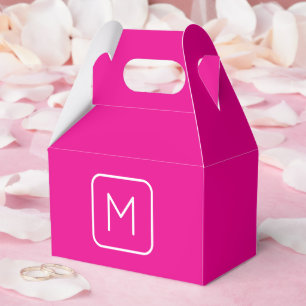 Ballotins Monogramme Initial Simple & Moderne Rose & Blanc