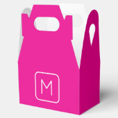 Ballotins Monogramme Initial Simple & Moderne | Rose & Blanc (Ouvert)