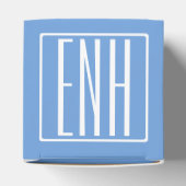 Ballotins Monogramme Initiales 3 Modernes Gras | Bleu Clair (Haut)