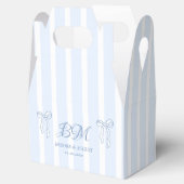 Ballotins Monogramme Mariage bleu à main tirée (Ouvert)