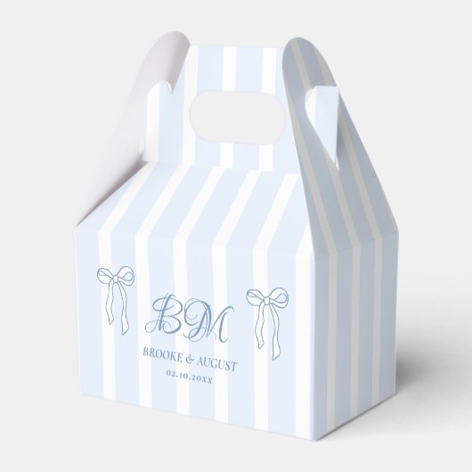 Ballotins Monogramme Mariage bleu à main tirée (Verso)