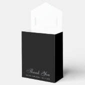Ballotins Monogramme mariage noir élégant en Crest Monochrom (Ouvert)