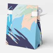 Ballotins Monogramme maritime bleu moderne Faveur mariage (Arrière)