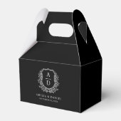 Ballotins Monogramme moderne Mariage Black Crest Moderne (Verso)