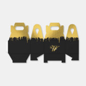 Ballotins Monogramme Moderne Noir & Or Vintage  (Déplié)