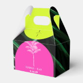 Ballotins Monogramme Neon Arches Tropical Palm Tree Mariage (Arrière)