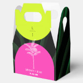 Ballotins Monogramme Neon Arches Tropical Palm Tree Mariage (Ouvert)