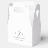 Ballotins Monogramme noir et blanc intemporel Mariage élégan (Ouvert)