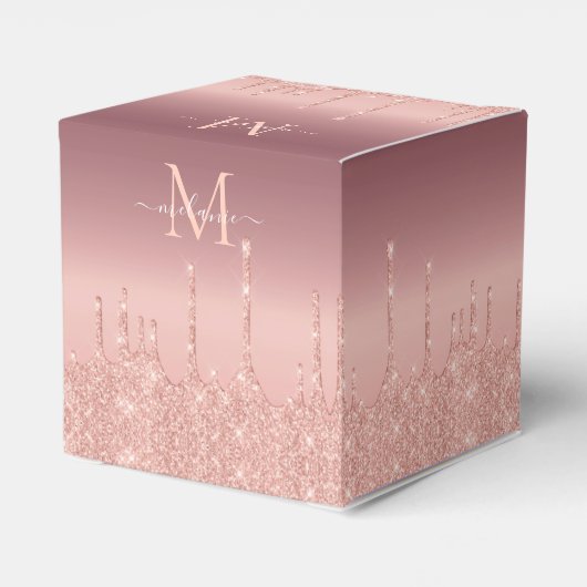 Ballotins Monogramme Nom Ballotin Rose Gold Blush Sparkle (Arrière)