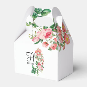 Ballotins Monogramme personnalisé floral botanique vintage