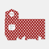 Ballotins Monogramme pois foncé et blanc tendance (Déplié)