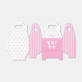 Ballotins Monogramme Pois rose rayures Ballotin (Déplié)