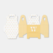 Ballotins Monogramme Polka Jaune Pots Rayures Gable Faveur B (Déplié)