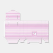 Ballotins Monogramme rayures rose bébé (Déplié)