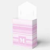 Ballotins Monogramme rayures rose bébé (Ouvert)