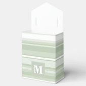Ballotins Monogramme rayures vert pâle (Ouvert)