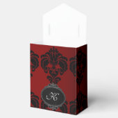 Ballotins Monogramme Red Damask Party Favoriser Box (Ouvert)