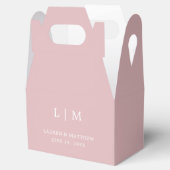 Ballotins Monogramme rose clair simple Mariage élégant (Ouvert)