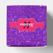 Ballotins Monogramme rose néon sur Parties scintillant viole (Haut)