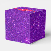 Ballotins Monogramme rose néon sur Parties scintillant viole (Arrière)