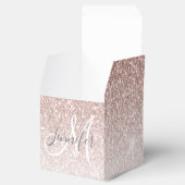 Ballotins Monogramme rose Parties scintillant or rose pâle (Ouvert)