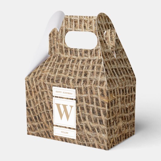 Ballotins Monogramme Russe de Burlap initial (Arrière)