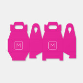 Ballotins Monogramme simple et moderne initial | Rose et bla (Déplié)