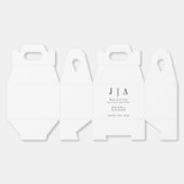 Ballotins Monogramme simple moderne noir et blanc Nom du cou (Déplié)